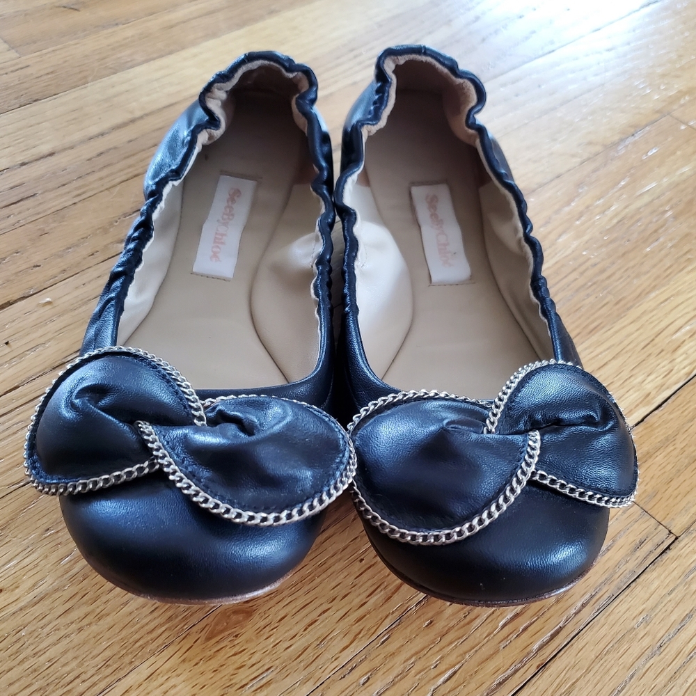 SeeByChloe Black Ballerina shoes